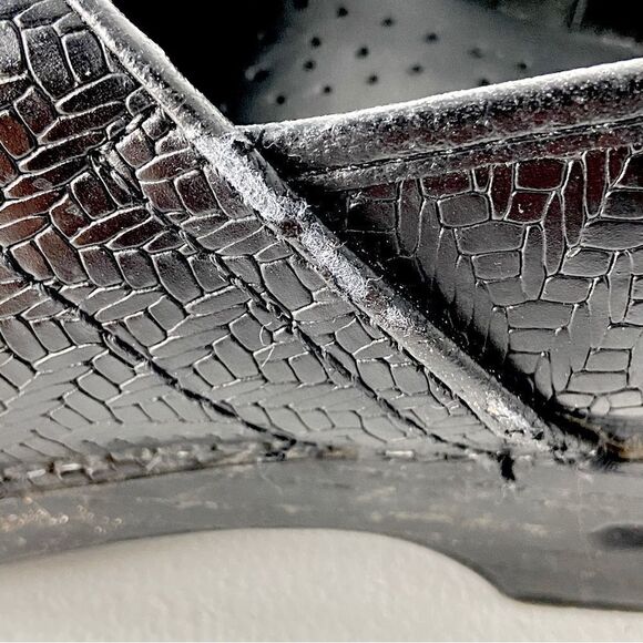 Dansko Women's Medical Professional Clog Black Woven Leather Faux Snake Shoe 42 - Picture 9 of 16